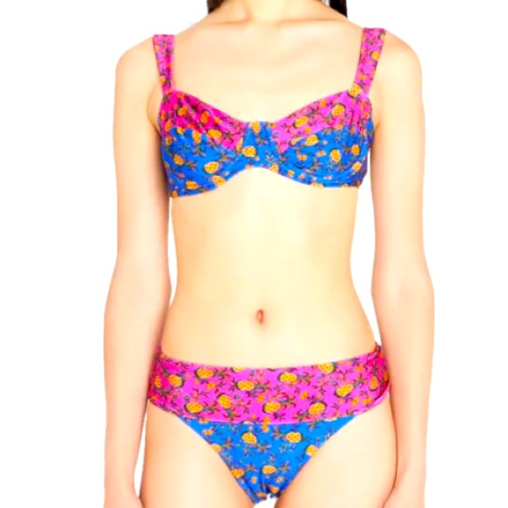 Farm Rio Fruit Dots Bikini Top & Mid-rise Bikini Bottoms